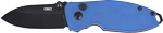 CRKT SQUID 2.2" FINE EDGE BLUE/BLACK BUTTON LOCK D2!
