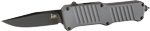 HOGUE HK MINI INCURSION 2.95" OTF KNIVE CLIP PT ALUM MATT GY
