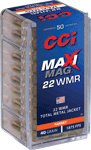 CCI MAXI-MAG 22WMR 40GR FMJ SOLID 1875FPS 50RD 40BX/CS
