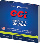 CCI SHOTSHELL 22WMR 52GR #12 SHOT 1000FPS  20RD 100BX/CS