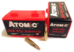ATOMIC 308 WIN 175GR SUBSONIC BTHP 50RD 10BX/CS