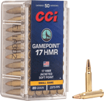 CCI GAMEPOINT 17HMR 20GR JSP 1875FPS 50RD 40BX/CS