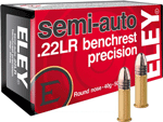 ELEY PRECISION 22LR 40GR SEMI AUTO BENCHREST 50RD 100BX/CS