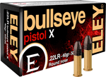 ELEY BULLSEYE PISTOL 22LR 40GR ROUND NOSE 50 PACK