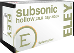 ELEY SUBSONIC 22LR 38GR HP 50RD 100BX/CS