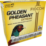 FIOCCHI GOLDEN PHEASANT 12GA 2.75" 1-3/8OZ #4 25RD 10BX/CS