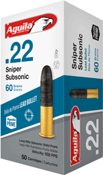 AGUILA SNIPER SUBSONIC 22LR 60GR LEAD-RN 1000RD CASE LOT