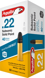 AGUILA SUBSONIC 22LR 40GR LEAD-RN 1000RD CASE LOT