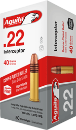 AGUILA INTERCEPTOR 22LR 40GR LEAD-RN 1000RD CASE LOT