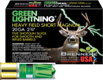 BRENNEKE USA GREEN LIGHTNING 20GA 2.75" 1OZ SLUG 5RD 50BX/C
