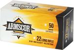 ARMSCOR 22LR 36GR PLATED LEAD-HP HIGH-VEL 50RD 100BX/CS