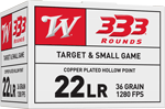 WINCHESTER 22LR 36GR PLATED HP 1280FPS 333RD 10BX/CS