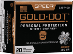 SPEER GOLD DOT 40 SW 180GR GDHP SHORT BARREL 20RD 10BX/CS