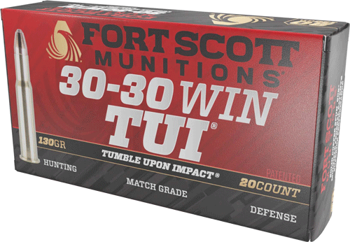 FORT SCOTT 30-30 WIN 130GR TUI SOLID COPPER 20RD 10BX/CS