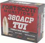 FORT SCOTT 380 ACP 95GR TUI SOLID COPPER 20RD 25BX/CS