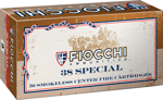 FIOCCHI 38 SPECIAL 158GR LEAD-FP 50RD 10BX/CS