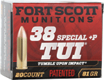 FORT SCOTT 38+P TUI 81GR SOLID COPPER 20RD 25BX/CS