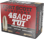 FORT SCOTT 45ACP 180GR TUI SOLID COPPER 20RD 25BX/CS
