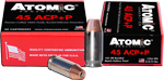 ATOMIC 45 ACP +P 185GR BONDED JHP 20RD 10BX/CS