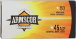 ARMSCOR 45 ACP 230GR FMJ 50RD 20BX/CS