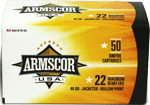 ARMSCOR 22WMR 40GR JHP 1838FPS 50RD 100BX/CS