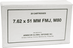 ARMSCOR 7.62X51 M80 147GR FMJ 20RD 10BX/CS