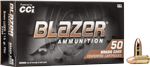 CCI BLAZER BRASS 9MM LUGER 115GR FMJ 50RD 20BX/CS