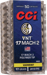 CCI VNT 17 MACH2 17GR VARMINT TIPPED 50RD 100BX/CS