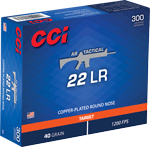 CCI TACTICAL 22LR 40GR PLATED RN 1200FPS 300RD 10BX/CS