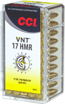 CCI VNT 17HMR 17GR VARMINT TIPPED 2650FPS  50RD 40BX/CS