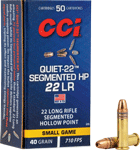 CCI QUIET 22LR 40GR SEGMENTED HP 710FPS 50RD 100BX/CS