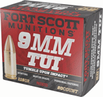 FORT SCOTT 9MM LUGER 115GR TUI SOLID COPPER 20RD 25BX/CS