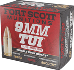 FORT SCOTT 9MM LUGER 125GR TUI COPPER SUBSONIC 20RD 25BX/CS