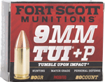 FORT SCOTT 9MM LUGER +P 80GR TUI SOLID COPPER 20RD 25BX/CS