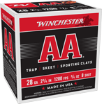 WINCHESTER AA 28GA 2.75" 3/4OZ #8 1200FPS 250RD CASE LOT