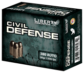 LIBERTY CIVIL DEFENSE 380 ACP 50GR COPPR HP 20RD 50BX/CS
