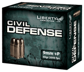 LIBERTY CIVIL DEFENSE 9MM LUGER 50GR HP 20RD 10BX/CS