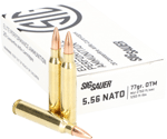 SIG AMMO 5.56NATO 77GR OPEN TIP MATCH 20RD 10BX/CS