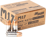 SIG AMMO 9MM 124GR +P ELITE V-CROWN M17 JHP 20RD 10BX/CS