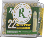 REMINGTON GOLDEN HUNTER 22LR 40GR PLATED HP 100RD 50BX/CS
