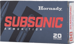 HORNADY SUBSONIC 338 ARC 307GR SUB-X 20RD 10BX/CS