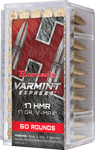 HORNADY 17HMR 17GR V-MAX 2550FPS 50RD 40BX/CS