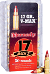 HORNADY 17 MACH2 17GR V-MAX 50RD 100BX/CS