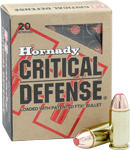 HORNADY CRITICAL DUTY 45 ACP+P 185GR FLEXLOCK 20RD 10BX/CS