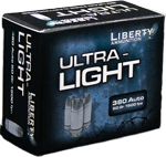 LIBERTY ULTRA LIGHT 380 ACP 50GR COPPER HP 20RD 10BX/CS