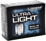 LIBERTY ULTRA LIGHT 9MM +P 9MM LUGER 50GR HP 20RD 50BX/CS