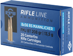 PPU 8X56R MANNLICHER 208GR FMJ 20RD 10BX/CS