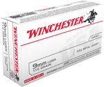 WINCHESTER USA 9MM LUGER 115GR FMJ-RN 50RD 10BX/CS