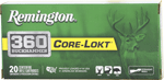 REMINGTON 360 BUCKHAMMER 200GR CORE-LOKT SP 20RD 10BX/CS