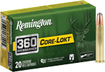 REMINGTON 360 BUCKHAMMER 180GR CORE-LOKT SP 20RD 10BX/CS